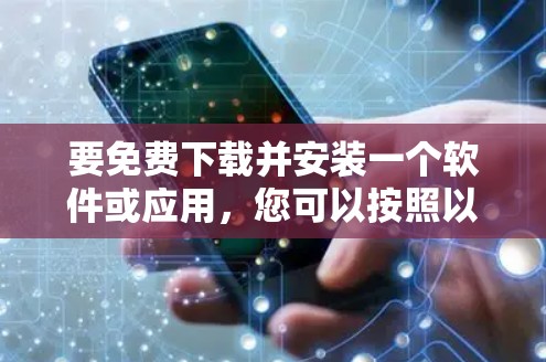 要免费下载并安装一个软件或应用,您可以按照以下步骤操作 要免费下载并安装一个软件或应用,您可以按照以下步骤操作