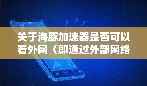 关于海豚加速器是否可以看外网（即通过外部网络连接到互联网）以下是详细的分析