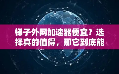 梯子外网加速器便宜？选择真的值得，那它到底能省多少时间？