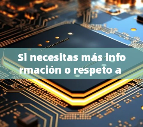 Si necesitas más información o respeto a cualquier pregunta específica,no dudes en contactármelo.