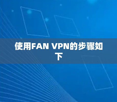 使用FAN VPN的步骤如下 使用FAN VPN的步骤如下