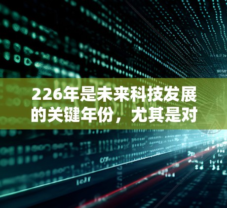 226年是未来科技发展的关键年份，尤其是对于苹果公司来说，这将是其业务发展的重要时期。苹果公司在226年可能会面临新的技术挑战和市场需求变化，因此需要密切关注相关趋势和投资机会